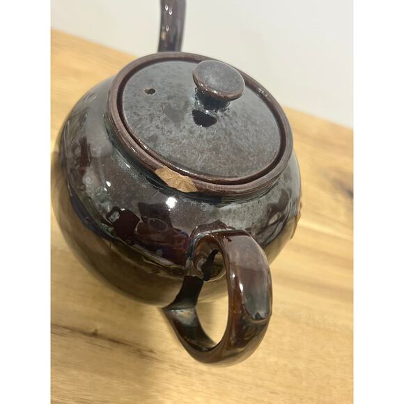 Vintage Brown Betty Style 'India Tea' Tea Pot - Maker Unknown - Picture 9 of 9